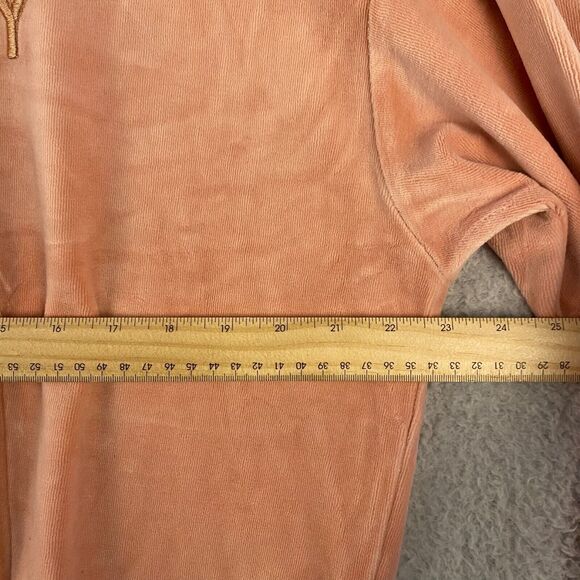 Superdry Velour Graphic Boxy Crew Neck Sweatshirt Woman‎ Peach Size 10 - Picture 9 of 13